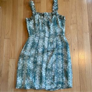 Green Snakeskin Flowy Dress Medium